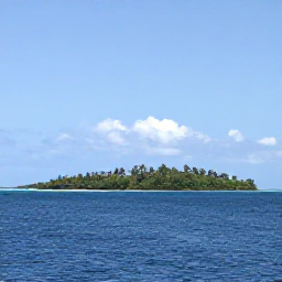 Caribbean Holidays, Grenada Island Hopping, Sunlit Caribbean ferry travelling between green tropical islands with calm blue sea and a distant coastline