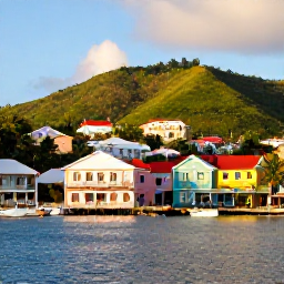 Caribbean Holidays, Grenada January Breaks, Colourful waterfront view of St George's, Grenada, with pastel buildings, boats and green hills in warm January sunshine