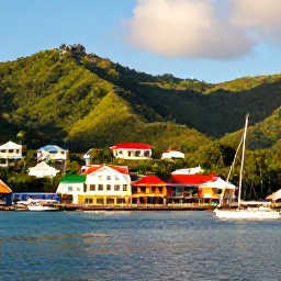 Caribbean Holidays, Grenada July Breaks, Bright harbour view of St George's, Grenada, with colourful buildings, sailing boats and green hills in warm July sunshine