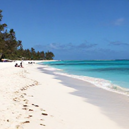 Caribbean Holidays, Grenada Luxury Holidays, Grand Anse Beach in Grenada on a sunny December day, with soft white sand, clear blue water and a few relaxed sunbathers