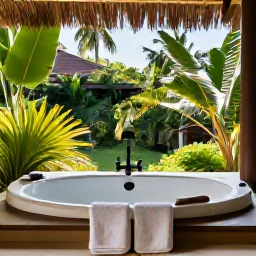 Caribbean Holidays, Grenada Luxury Holidays, Luxury Grenada hotel spa with open-air treatment room, tropical foliage, soft towels and peaceful natural surroundings