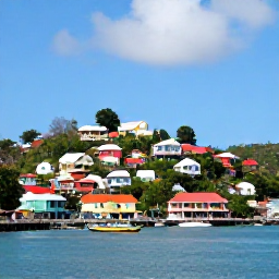 Caribbean Holidays, Grenada Multi-Country Holiday, Colourful St George's harbour in Grenada with hillside houses, fishing boats and a bright Caribbean sky