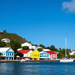 Caribbean Holidays, Grenada Multi-Country Holidays, Colourful St George's harbour in Grenada with hillside buildings, sailing boats and a clear blue Caribbean sky