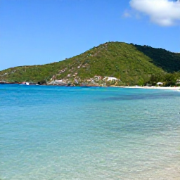 Caribbean Holidays, Grenada Nature Holidays, A calm turquoise bay on Grenada&rsquo;s coast with a small boat, green hills and clear water for snorkelling