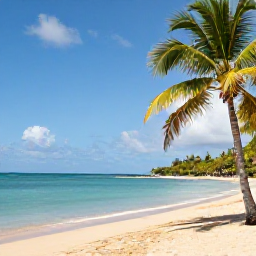 Caribbean Holidays, Grenada September Holidays, A peaceful adults-only resort beside a bright Caribbean beach in Grenada, with palm trees, calm sea and warm late-summer sunshine