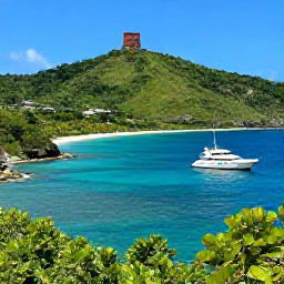 Caribbean Holidays, Grenada September Holidays, Luxury yacht sailing along Grenada&rsquo;s coast near hidden coves, green hills and clear blue Caribbean water