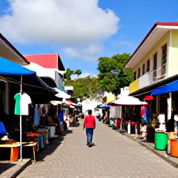 Caribbean Holidays, Grenada Solo Holidays, Friendly solo visitor exploring the colourful streets and market stalls of St George's, Grenada