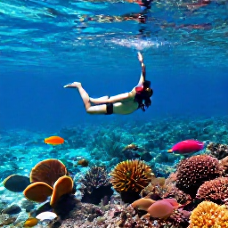 Caribbean Holidays, Grenada Solo Holidays, Solo traveller snorkelling above colourful coral and tropical fish in clear Caribbean water near Grenada