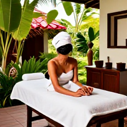 Caribbean Holidays, Grenada Spa Breaks, Relaxing spa treatment beside a tropical garden in Grenada, Caribbean island setting