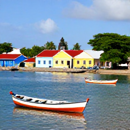 Caribbean Holidays, Grenada Tours, Traditional wooden fishing boats and colourful buildings along the waterfront in St George's, Grenada
