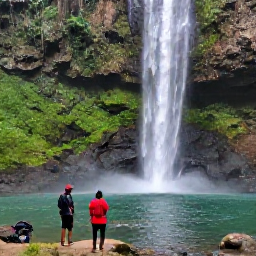 Caribbean Holidays, Grenada Walking Holidays, Walkers exploring the dramatic Seven Sisters waterfalls in Grenada, with clear pools, tropical forest and rocky paths