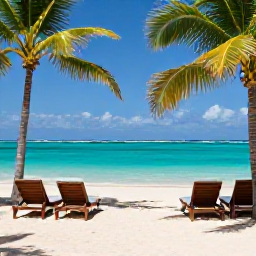 Caribbean Holidays, Guadeloupe Adults Only, Quiet adults-only resort beside a turquoise Caribbean sea in Guadeloupe, with sun loungers, palms and a relaxed atmosphere