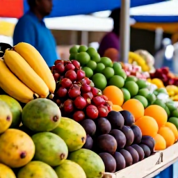 Caribbean Holidays, Guadeloupe Adventure, Colourful Guadeloupean market with fresh tropical fruit, spices and local food