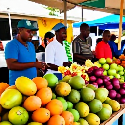Caribbean Holidays, Guadeloupe All Inclusive, A colourful Guadeloupe market with tropical fruit, spices, flowers and friendly local traders