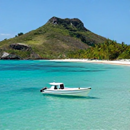 Caribbean Holidays, Guadeloupe April Tours, Small boat exploring the turquoise bays and green islands of Guadeloupe in clear April sunshine
