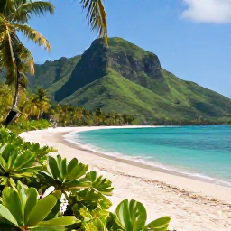 Caribbean Holidays, Guadeloupe Beach Holidays, An uncrowded beach at Grande Anse on Basse-Terre, framed by tropical greenery and dramatic green hills beneath a clear sky