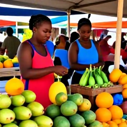 Caribbean Holidays, Guadeloupe Cooking Holidays, Colourful Guadeloupe market in June with fresh tropical fruit, spices, vegetables and friendly local sellers
