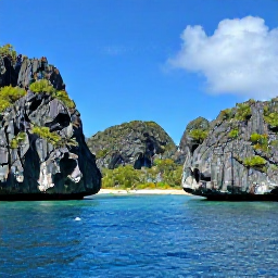 Caribbean Holidays, Guadeloupe December Tours, Small boat travelling between the green islands of Guadeloupe, with clear blue water, limestone cliffs and a sunny December sky