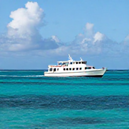 Caribbean Holidays, Guadeloupe Diving March, A dive boat travelling along Guadeloupe's tropical coast beneath a sunny March sky