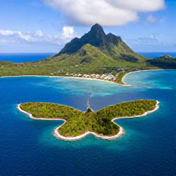 Caribbean Holidays, Guadeloupe Holidays, Aerial view of Guadeloupe's butterfly-shaped islands, turquoise Caribbean sea and lush green mountains