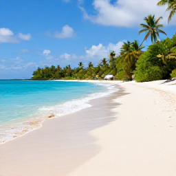 Caribbean Holidays, Guadeloupe Honeymoons, Romantic secluded beach in Guadeloupe with soft white sand, calm turquoise lagoon and lush tropical vegetation