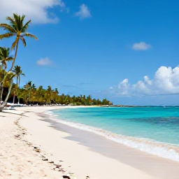 Caribbean Holidays, Guadeloupe in February, A sunny Guadeloupe beach with turquoise water, palm trees and a relaxed all-inclusive holiday atmosphere in February