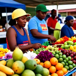 Caribbean Holidays, Guadeloupe in June, Traditional Guadeloupe market in June with colourful tropical fruit, spices, flowers and friendly local traders