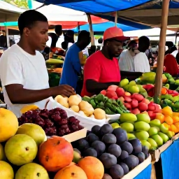 Caribbean Holidays, Guadeloupe in March, Bustling Guadeloupe food market with fresh tropical fruit, spices, colourful vegetables and local vendors
