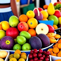 Caribbean Holidays, Guadeloupe in March, Friendly Guadeloupe market with colourful tropical fruit, spices and local Creole food