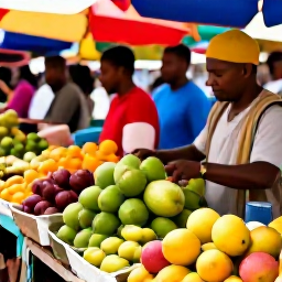 Caribbean Holidays, Guadeloupe in May, Colourful morning market in Pointe-&agrave;-Pitre, Guadeloupe, with local fruit, spices and friendly traders
