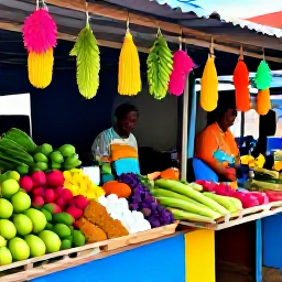 Caribbean Holidays, Guadeloupe in May, Traditional Guadeloupe market in Pointe-a-Pitre with tropical produce, spices, flowers and colourful stalls