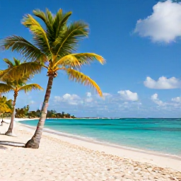 Caribbean Holidays, Guadeloupe in November, A sunny Guadeloupe beach with turquoise sea, palm trees and a relaxed all-inclusive holiday atmosphere in November