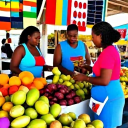 Caribbean Holidays, Guadeloupe in September, Colourful Guadeloupe market in September with tropical fruit, spices, handmade crafts and friendly local shoppers