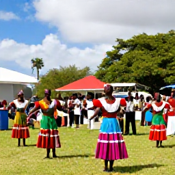 Caribbean Holidays, Guadeloupe in September, Guadeloupe cultural festival with traditional dancers, colourful costumes and live Creole music in a village square