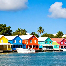 Caribbean Holidays, Guadeloupe Instagram, Colourful wooden houses and a lively harbour in Pointe-a-Pitre, Guadeloupe, photographed on a sunny July day
