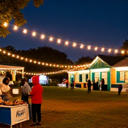 Caribbean Holidays, Guadeloupe Instagram Hotspots, Festive Guadeloupe evening with warm lights, decorated town square, local food and relaxed Christmas atmosphere
