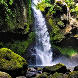 Caribbean Holidays, Guadeloupe Instagram Hotspots, Sunlit waterfall in the Guadeloupe rainforest at Cascade aux &Eacute;crevisses, surrounded by mossy rocks and tropical foliage