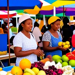 Caribbean Holidays, Guadeloupe Instagram Spots, Colourful traditional market in Pointe-&agrave;-Pitre, Guadeloupe, with tropical fruit, spices, flowers and friendly local traders