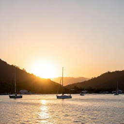 Caribbean Holidays, Guadeloupe Island Hopping, A sunset view over the harbour and hills of Castries, Saint Lucia, with sailing boats and warm January light