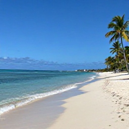 Caribbean Holidays, Guadeloupe January Beaches, A sunlit Guadeloupe beach in January with calm turquoise water, soft white sand and palm trees