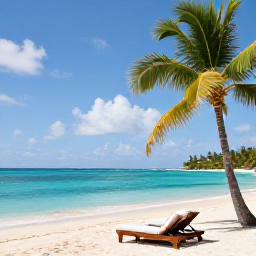 Caribbean Holidays, Guadeloupe Luxury Holidays, Luxury beachfront resort on Guadeloupe in February, turquoise sea, white sand, palm trees and elegant sun loungers
