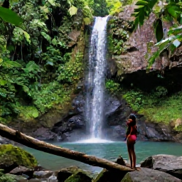 Caribbean Holidays, Guadeloupe Luxury Holidays, Luxury private tour through Guadeloupe rainforest, waterfall, lush tropical foliage and comfortable guided walking experience