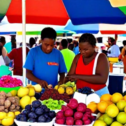 Caribbean Holidays, Guadeloupe March Breaks, Colourful March market in Pointe-&agrave;-Pitre, Guadeloupe, with tropical fruit, spices, flowers and friendly local traders