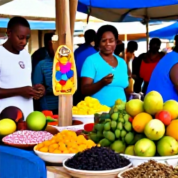Caribbean Holidays, Guadeloupe Multi-Country, A colourful Creole market in Guadeloupe with tropical fruit, spices, local crafts and friendly shoppers