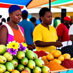 Caribbean Holidays, Guadeloupe Multi-Country, Colourful Guadeloupe market with tropical fruit, local spices, flowers and friendly shoppers