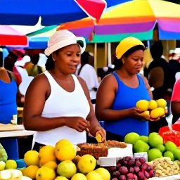 Caribbean Holidays, Guadeloupe Multi-Country Holidays, Colourful market in Pointe-&agrave;-Pitre, Guadeloupe, with tropical fruit, spices and friendly local shoppers