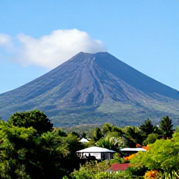 Caribbean Holidays, Guadeloupe Nature Holidays, A dramatic view of La Soufri&egrave;re volcano rising above the green landscape of Basse-Terre in Guadeloupe