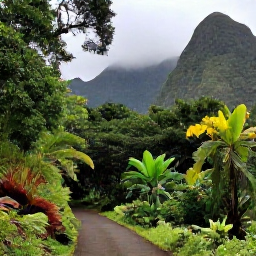 Caribbean Holidays, Guadeloupe Nature, Lush tropical rainforest and misty mountain trails in Guadeloupe National Park during August