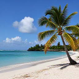 Caribbean Holidays, Guadeloupe November, A sunny Caribbean beach in Guadeloupe in November, with turquoise water, palm trees and a relaxed holiday atmosphere