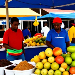 Caribbean Holidays, Guadeloupe October Tours, Colourful market in Pointe-&agrave;-Pitre, Guadeloupe, with tropical fruit, spices and friendly local traders